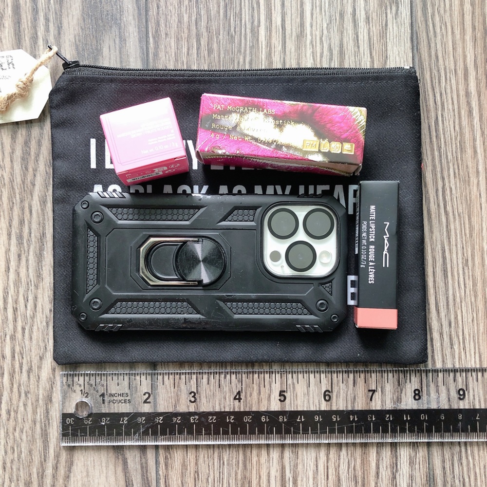 Makeup bag New with tags! Black make up bag case travel pouch - Picture 3 of 4